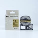Compatibil Epson LK-4KBM, SM12ZW, C53S654020, 12mm x 9m, text negru / fundal auriu, banda compatibila (LKSM12ZW)