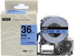 Compatibil Epson LK-7LBP, SC36BW, C53S657504, 36mm x 9m, text negru / fundal albastru, banda compatibila (LKSC36BW)