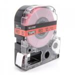 Compatibil Epson LK-4RBP, SC12RW, C53S654007, 12mm x 9m, text negru / fundal rosu, banda compatibila (LKSC12RW)
