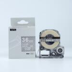 Compatibil Epson LK-7TWN, ST36SW, 36mm x 9m, text alb / fundal transparent, banda compatibila (LKST36SW)