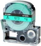 Compatibil Epson LK-4GBP, SC12GW, C53S654405, 12mm x 9m, text negru / fundal verde, banda compatibila (LKSC12GW)