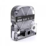 Compatibil Epson LC-3BWV, SD9KW, 9mm x 8m, text alb / fundal negru, banda compatibila (LCSD9KW)