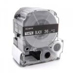 Compatibil Epson LK-7BWV, SD36KW, 36mm x 9m, text alb / fundal negru, banda compatibila (LKSD36KW)