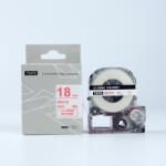 Compatibil Epson LK-5WRN, SS18RW, C53S655007, 18mm x 9m, text rosu / fundal alb, banda compatibila (LKSS18RW)