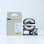 Compatibil Epson LK-2WLN, SS6BW, 6mm x 9m, text albastru / fundal alb, banda compatibila (LKSS6BW)