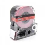 Compatibil Epson LK-6RBP, SC24RW, C53S656004, 24mm x 9m, text negru / fundal rosu, banda compatibila (LKSC24RW)