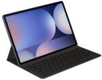 Samsung tabletvédő álló, bőr hatású, flip, ultravékony, bluetooth billentyűzet, qwerty, angol nyelvű, fekete, kompatibilis: Samsung Galaxy Tab S10 Plus LTE, SM-X826B, / Galaxy Tab S10 Plus WIFI, SM-X820 (EF-D