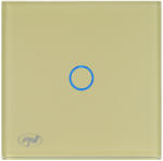 PNI Intrerupator simplu cu touch PNI SH101G indicator LED sticla Auriu (PNI-SH101G)