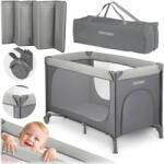 Ricokids összecsukható Utazóágy matraccal, 125x65x78cm, 15kg - Világosszürke (724000)