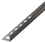 Eviso Véglezáró profil "L" Eviso rozsdamentes acél szálcsiszolt, rozsdamentes acél hosszúság 270 cm, peremmagasság 10, 5 mm, FILGU0201 (FILGU-0201)