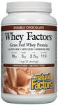Natural Factors Whey Factors Grass Fed Whey Protein, ciocolată dublă, 1 kg, Natural Factors