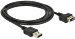 Delock 2m 2xUSB2.0-A USB kábel USB 2.0 USB A 0, 48 Gbit/s Fekete (83665)