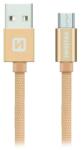 SWISSTEN 71522204 USB-A apa - Micro USB apa Adat- és Töltőkábel 1.2m - Sárga (71522204) (71522204)