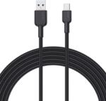 AUKEY CB-NAC 2 USB-A Apa - USB-C Apa 2.0 Adat és Töltőkábel - Fekete 1.8m