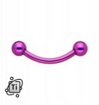OTHER Piercing Lila Titán Szemöldök Banán 1, 2/12/3 mm fülbevaló
