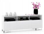 Krak Meble Rtv szekrény Komód Play Open Fehér matt Glam 140 (POP140BK)