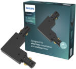 Philips Jobbkezes L alakú csatlakozó egyfázisú LED világítósínekhez, fekete, Philips EasyLink (8721103040459)
