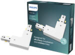 Philips Jobbkezes L alakú csatlakozó egyfázisú LED világítósínekhez, fehér, Philips EasyLink (8721103067883)