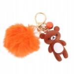 Ecarla Kulcstartó Maci Pomponnal, Vörös, BRL164RUD (RFS-BRL164RUD)