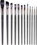 CE Olajfestő ecsetek 12 db-os ecsetkészlet különböző formák (X001HUU1OF)
