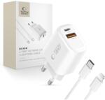 Tech-Protect încărcător De Priză Tech-protect Nca45w-gan 2-port Network Charger Pd 45w / Qc3.0 + Lightning Cable White