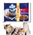PreVital nedves macskaeledel zselében nyúl, pulyka, marha 4x100g