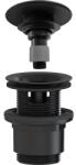 CERANO - Mosdólefolyó - 5/4" klikk-klakk túlfolyóval - nem zárható - műanyag - 35/50 mm - matt fekete