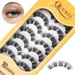  Műszempilla, csavart, damilra fűzhető, 10pár MJ05