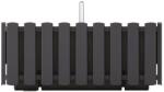 Prosperplast Jardiniera decorativa, suport metalic, sistem irigare, antracit, 38x18x16.2 cm, Boardee Fencycase W (DDEF400W-S433)