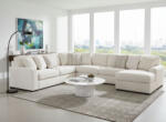  Coltar Chessington 385x100x308 cm Tapitat Stofa Nuanta Ivory (C3790) Canapea