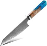 HARAHU Cuțit de bucătărie Damasc KU-20031 - Chef / Albastru / 28cm KP20031