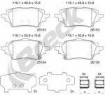 BRECK set placute frana, frana disc BRECK 26153 00 704 00 (26153 00 704 00)