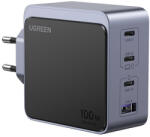 UGREEN Nexode S (Air) fali töltő, 100W, 3x USB-C, USB (szürke)