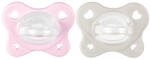 CHICCO Physio Dual Soft szilikon cumi, lány, 2-6 hó, 2 db