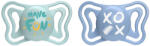 CHICCO Physio Light szilikon cumi, fiú, 6-16 hó, 2 db