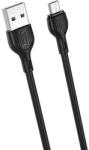 XO NB200 USB Type-A apa - Micro USB Type-B apa Töltőkábel - Fekete (1m) (NB200MICRO1MBK) (NB200MICRO1MBK)