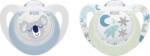 Nuk Star Night&Day szilikon játszó- és altatócumi 0-6 hó 2 db (fiú) (10175287) (10175287)