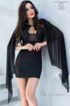 Chilirose Exkluzív fekete Chilirose miniruha - S