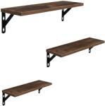 Relaxdays Set de rafturi de perete Relaxdays, 3 dimensiuni (10130784) Raft