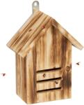 Relaxdays Căsuță Relaxdays pentru buburuze din lemn de brad flambat (10105432)