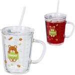 Relaxdays Set de 2 ochelari pentru copii Relaxdays cu motiv de ursuleți (10083630) Pahar