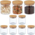 Relaxdays Set de 9 borcane Relaxdays cu capac, 500 ml (10074690)