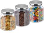 Relaxdays Set de 3 borcane Relaxdays cu capac, 1100 ml (10088683)