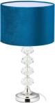 Relaxdays Lampă de masă Relaxdays cristal și catifea albastră (10067843)