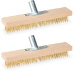 Relaxdays Mătură de sârmă Relaxdays cu peri de oțel, set de 2 (10107968)