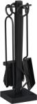 Relaxdays Set de scule pentru șemineu Relaxdays, 5 piese, negru (10115000)