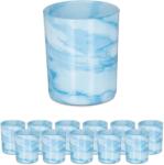Relaxdays Pahare Relaxdays pentru lumânări tip pastilă, albastre, set de 12 (10074567) Pahar
