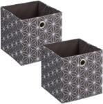 Relaxdays Cutie de depozitare Relaxdays gri, set de 2 (10092992)