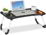 Relaxdays Masă pentru laptop Relaxdays cu suport pentru tabletă și băutură (10090111) Suport laptop