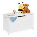 Relaxdays Ladă de depozitare Relaxdays albă cu capac (10092730)